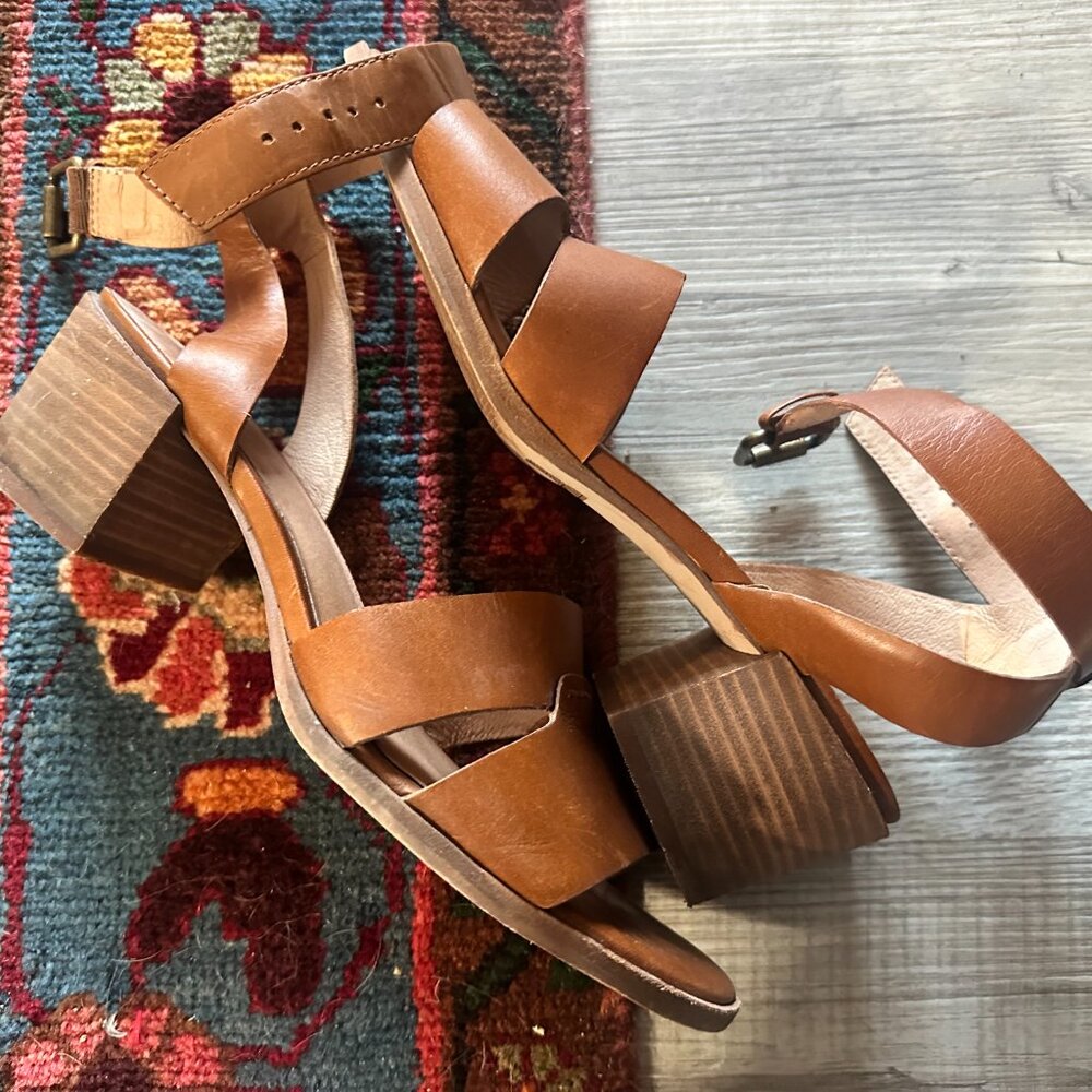 MADEWELL Kate Leather Heel Sandal - Size 10 - Picture 7 of 8